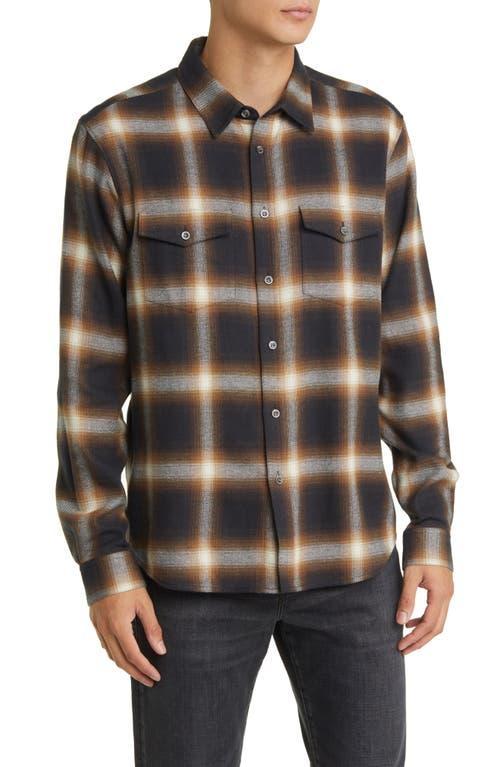 FRAME Plaid Brushed Cotton Button-Up Shirt Product Image