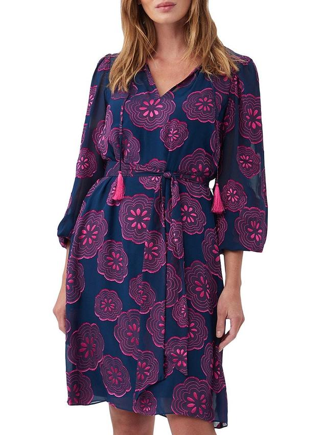 Womens Tribeca Floral Silk-Blend Minidress Product Image