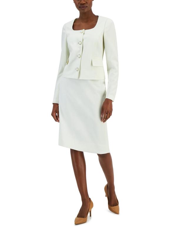 Nipon Boutique Womens Scoop-Neck Jacket & Pencil Skirt Suit Product Image