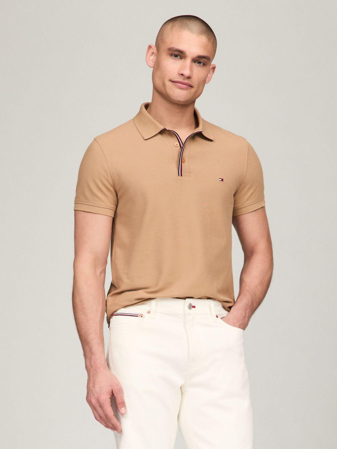 Tommy Hilfiger Men's Slim Fit Stripe Placket Polo Product Image