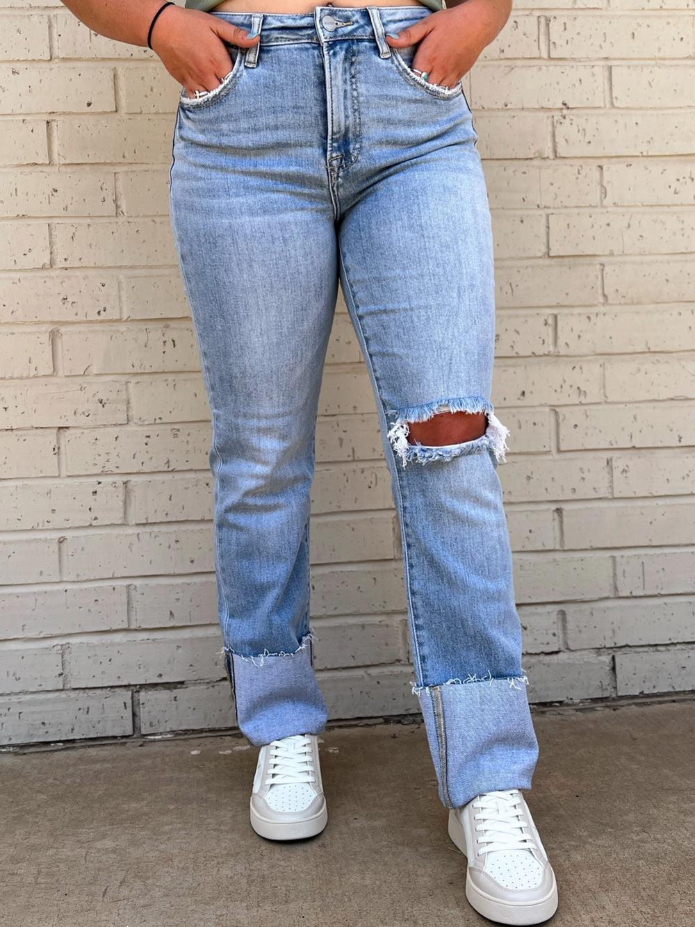 Straight From You Cuffed Jeans Product Image