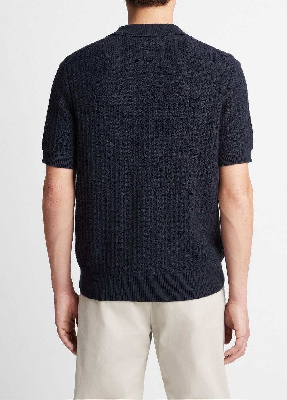 Crafted Rib Cotton-Cashmere Johnny Collar Sweater Product Image