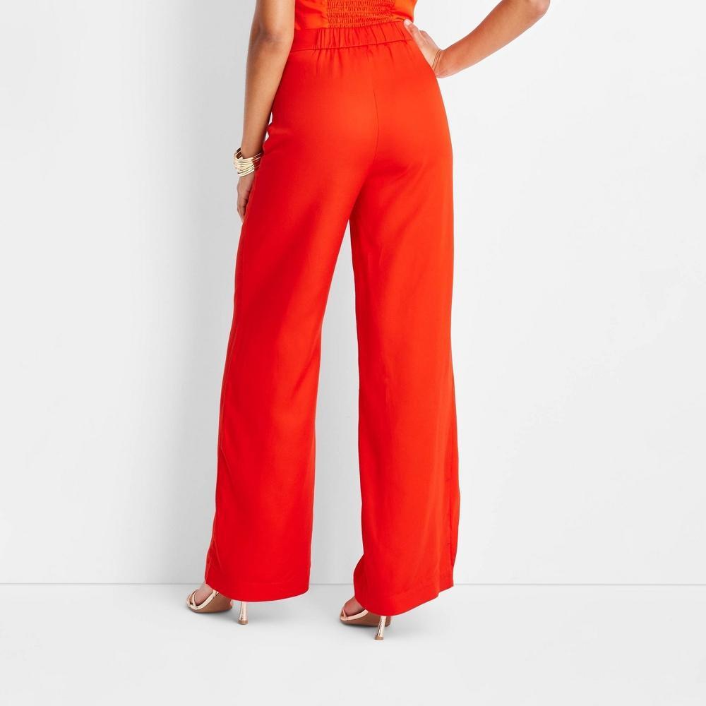 Womens Mid-Rise Sarong Wide Leg Pants - Future Collective with Jenee Naylor Red XS Product Image