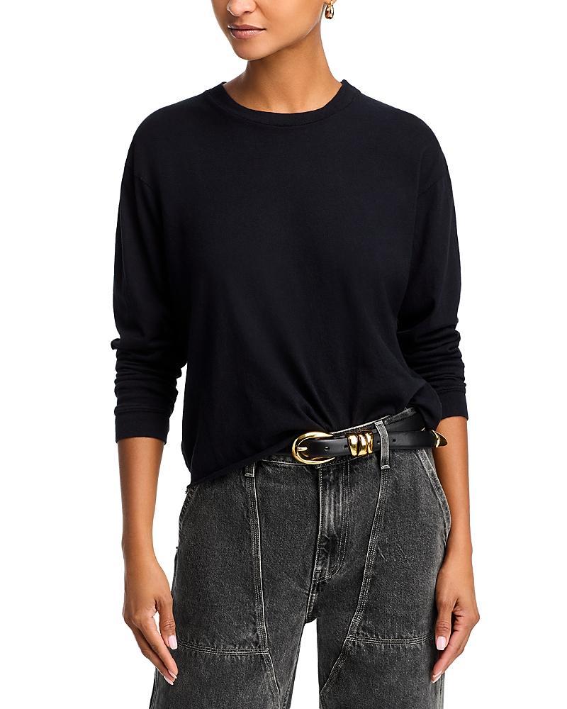 Mother The Long Sleeve Slouchy Cut Off Tee Product Image