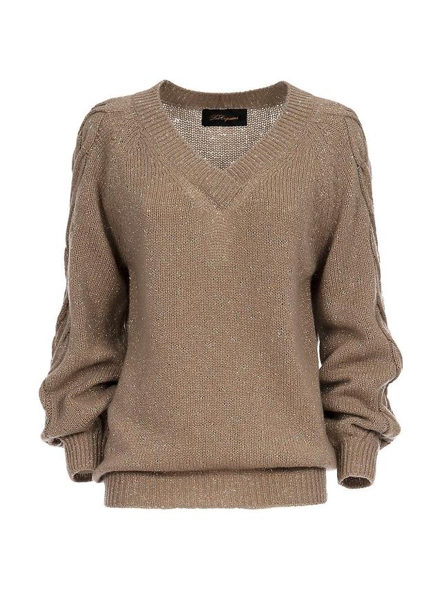 Womens V-Neck Pullover Sweater Product Image