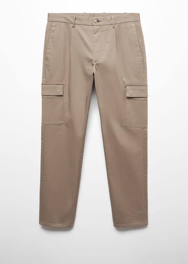 MANGO MAN - Slim fit cotton cargo pants medium brownMen Product Image