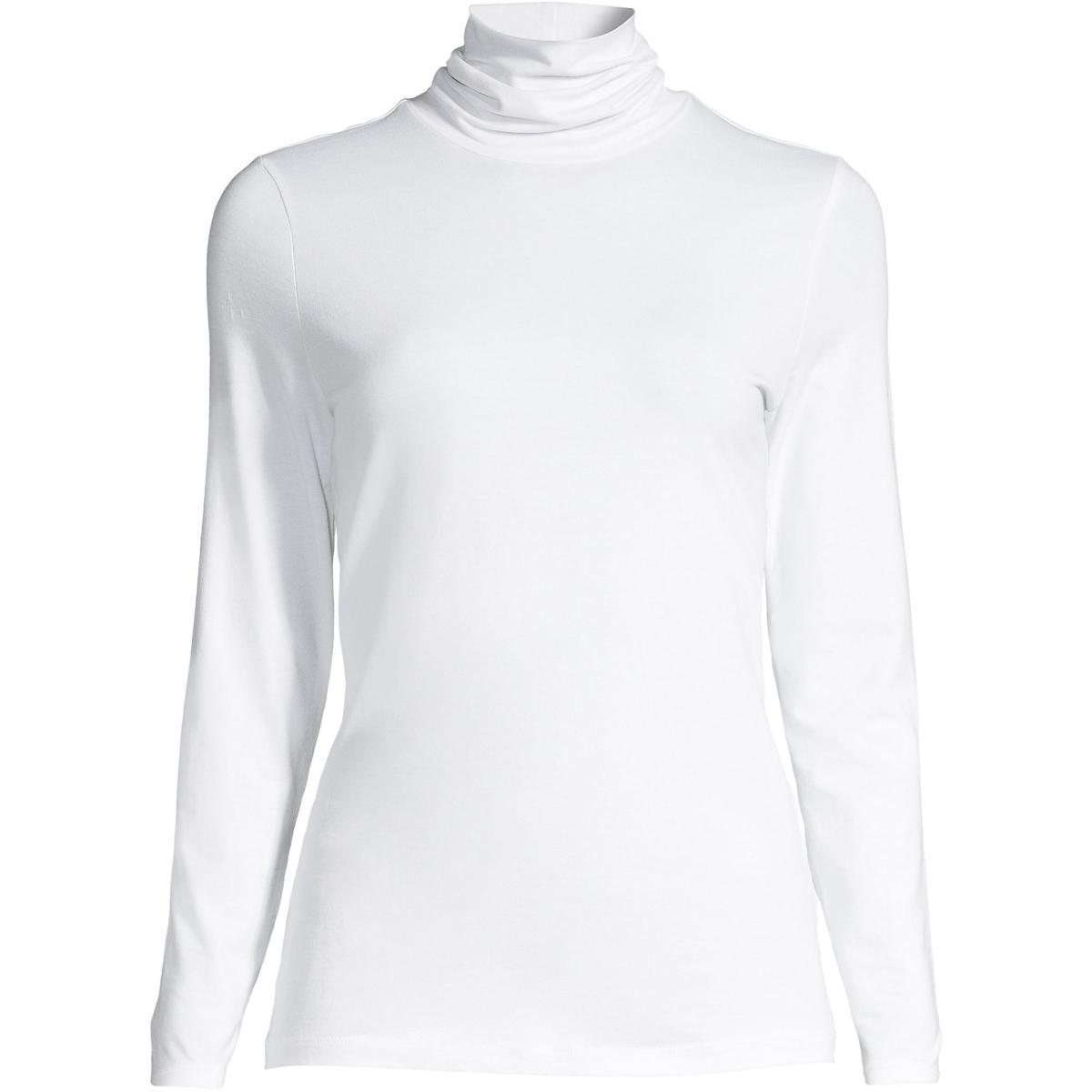 Womens Lands End Lightweight Fitted Turtleneck Product Image