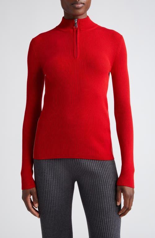 Wool Quarter-Zip Turtleneck with Logo Detail Product Image