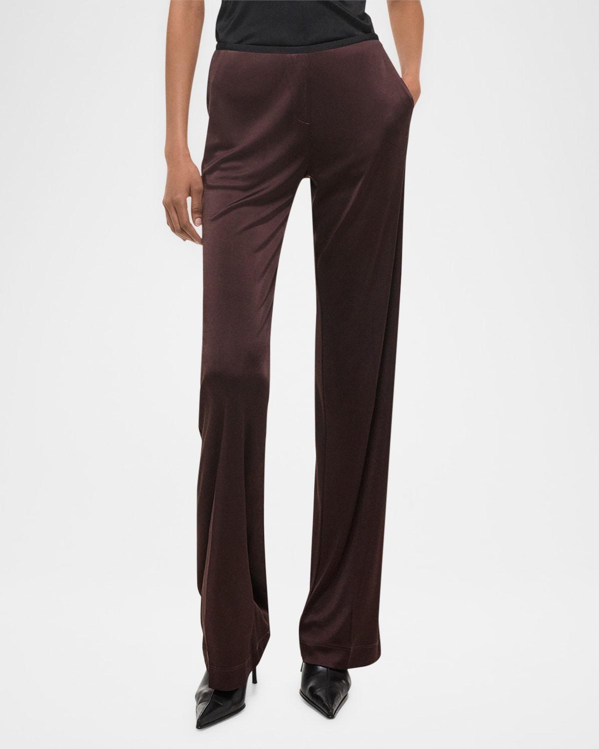 Womens Mid-Rise Straight-Leg Pants Product Image