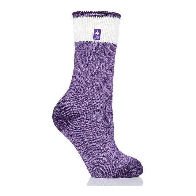 Womens Heat Holders Lite 5x Warmer Block Twist Crew Socks Product Image