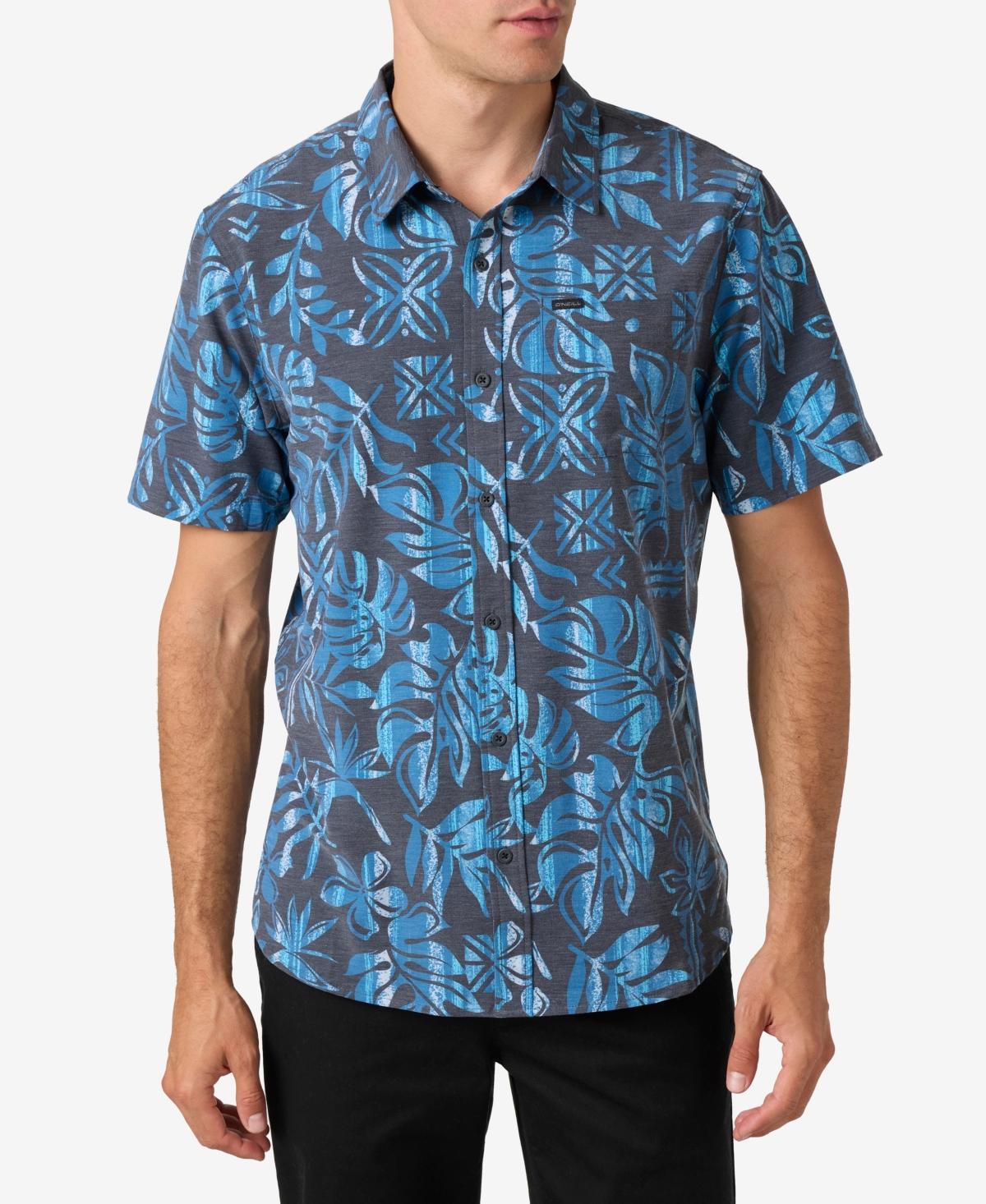 ONeill Mens Trvlr Short Sleeve Printed Button-Front Performance Shirt Product Image