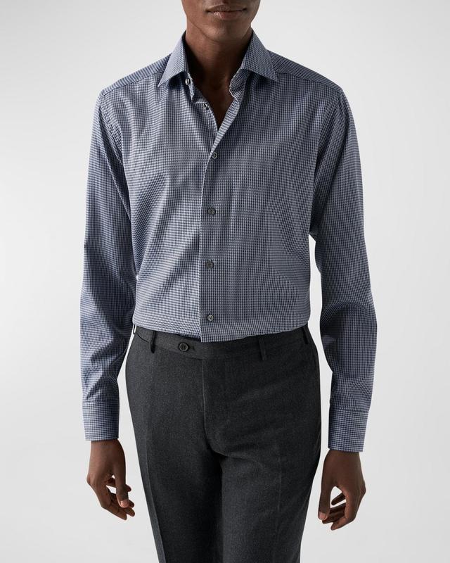 Mens Contemporary Fit Melange Check Shirt Product Image