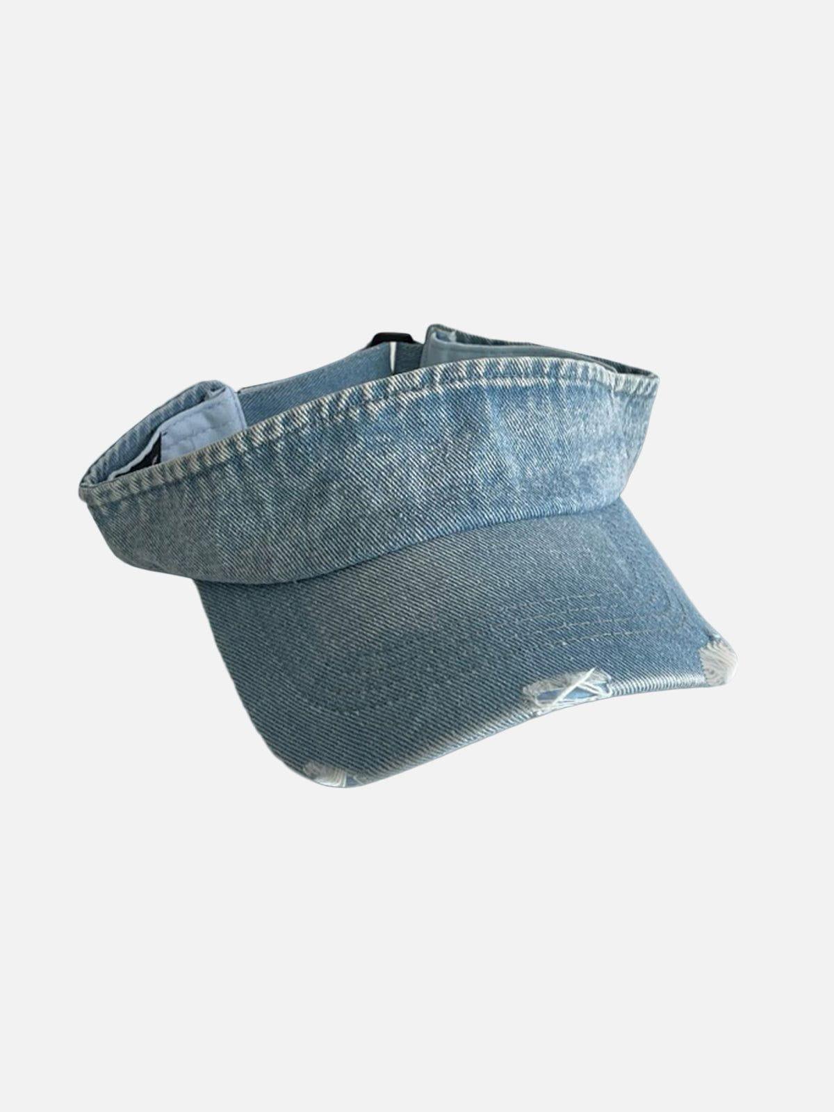 Distressed Washed Denim Visor Product Image