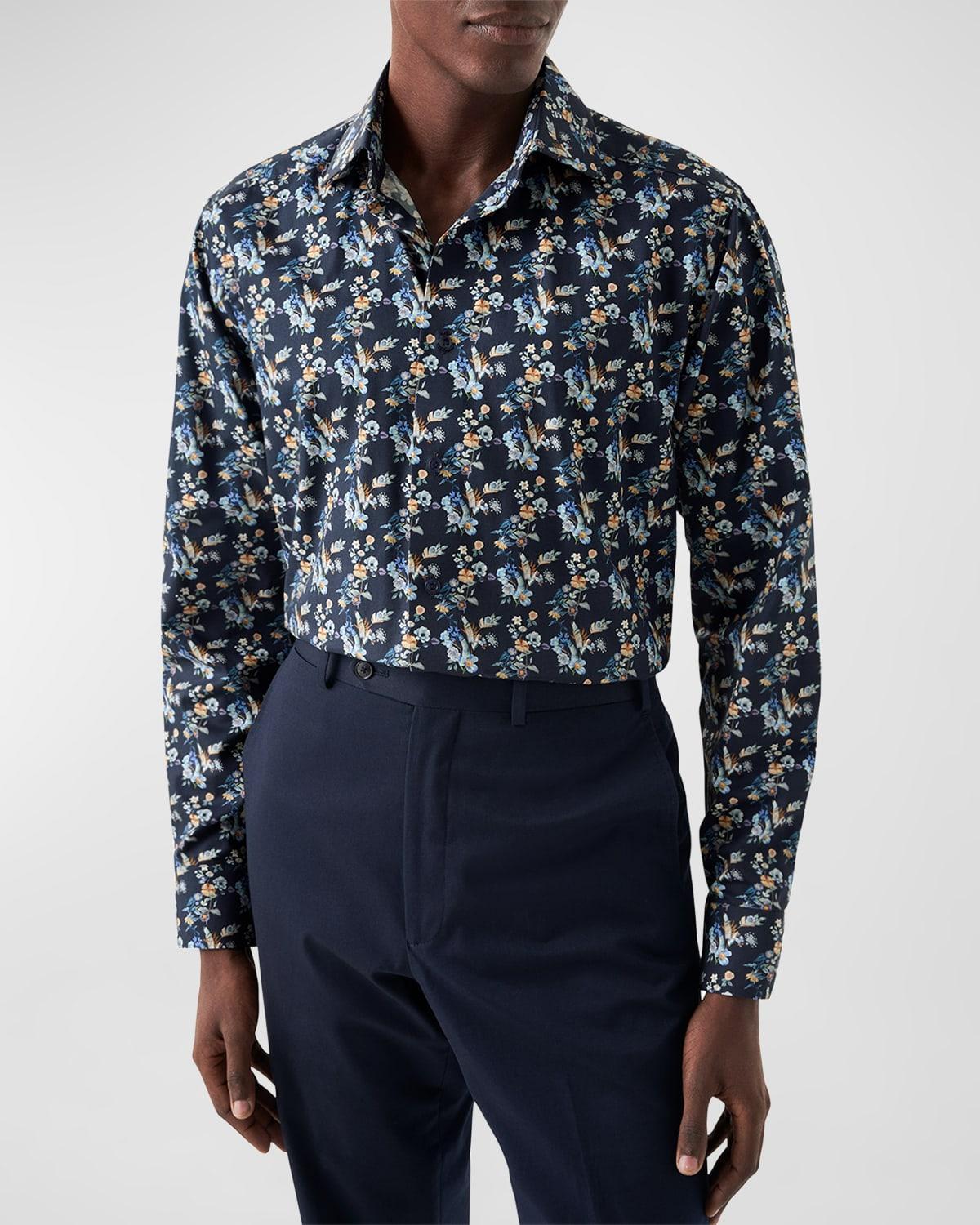 Mens Contemporary Fit Floral Print Shirt Product Image