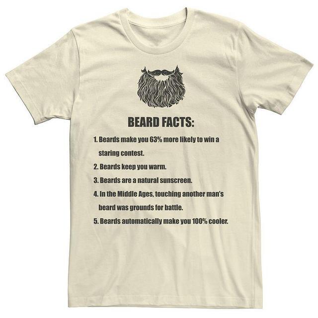 Mens Red Beard Facts List Tee Product Image