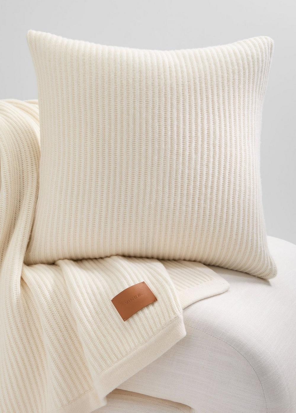 Wool and Cashmere Cardigan-Stitch Pillow Product Image