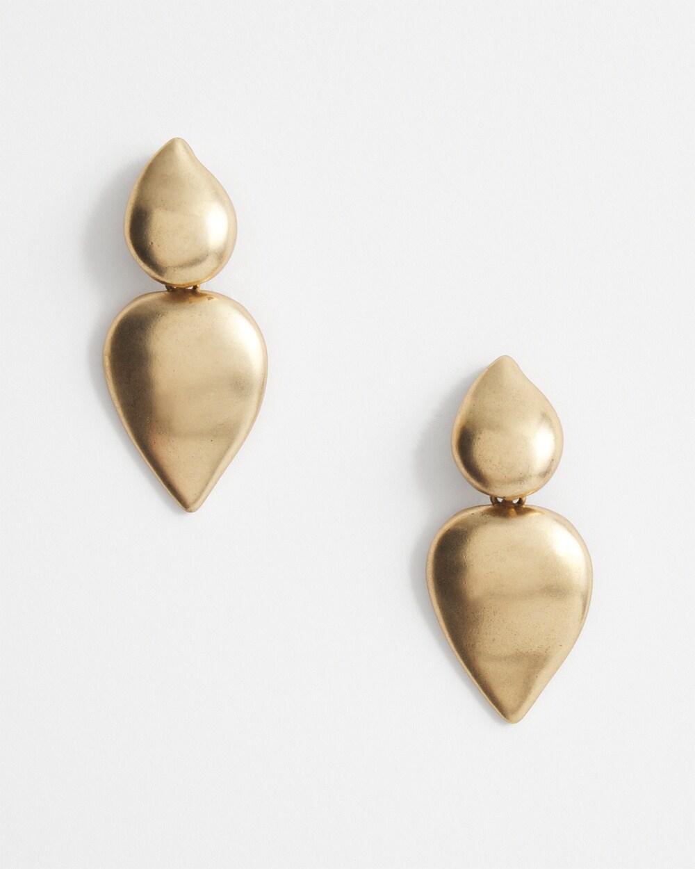 Gold Tone Teardrop Clip-on Earrings   Chico's - Gold - Women Product Image