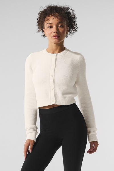 Snuggle Up Sweater Cropped Cardigan - Ivory Product Image