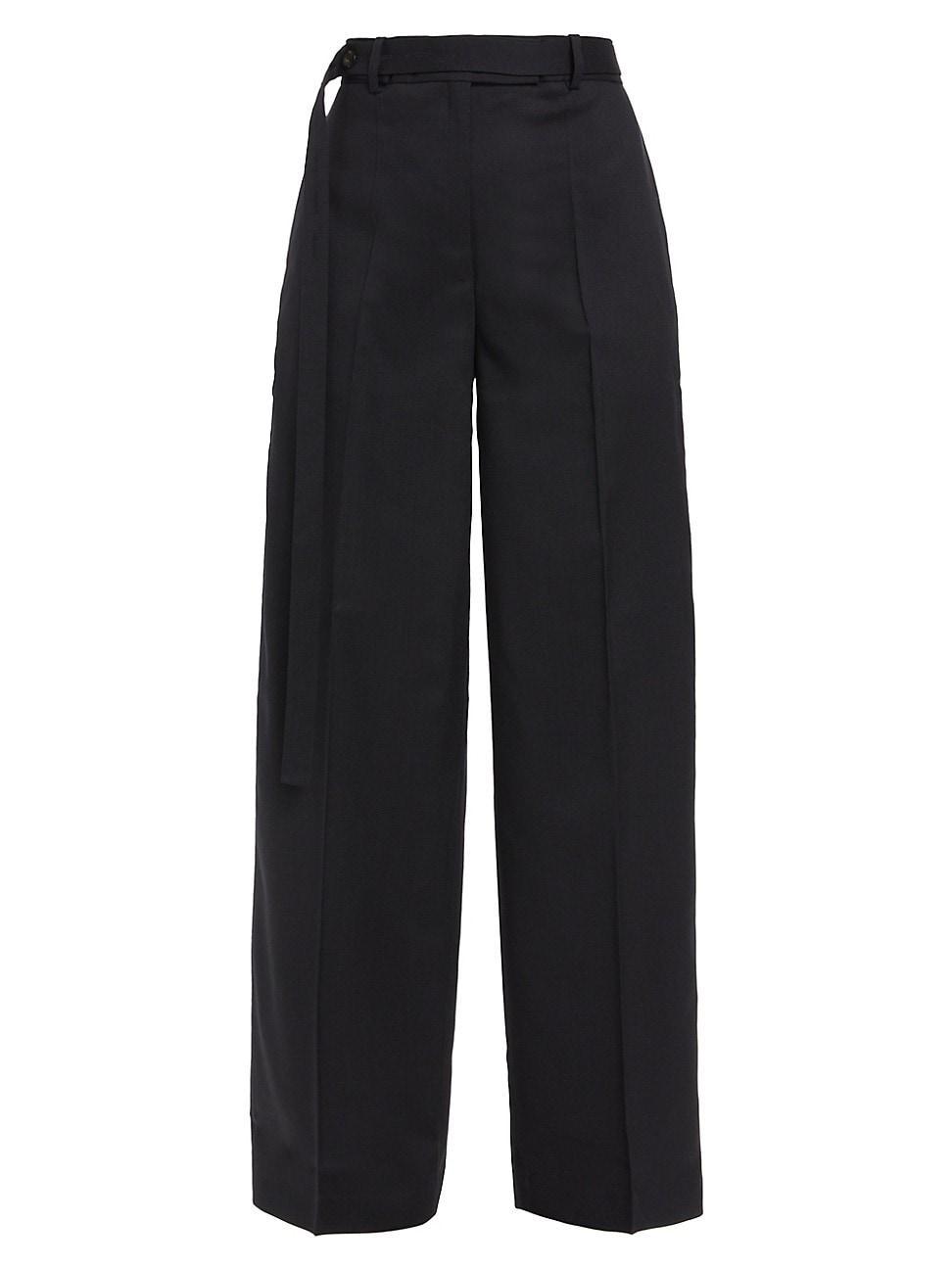 Womens Belted Wide-Leg Trousers product image