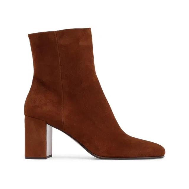 Women's Suede Ankle Boots In Brown Product Image