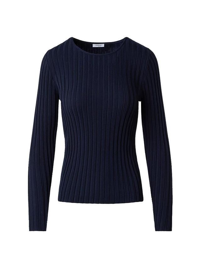 Womens Chunky Rib-Knit Wool Sweater Product Image