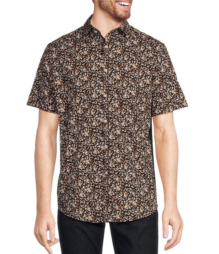 Murano Big & Tall Classic-Fit Floral Print Short Sleeve Woven Shirt Product Image