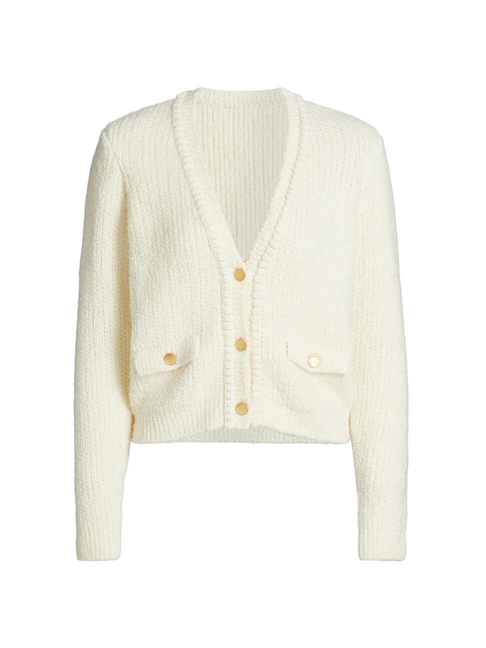 Womens Double Pocket Crop Cardigan product image