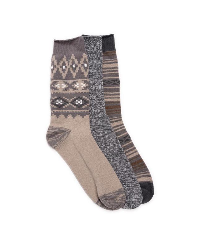 Muk Luks Mens 3 Pair Pack Microfiber Boot Socks Product Image