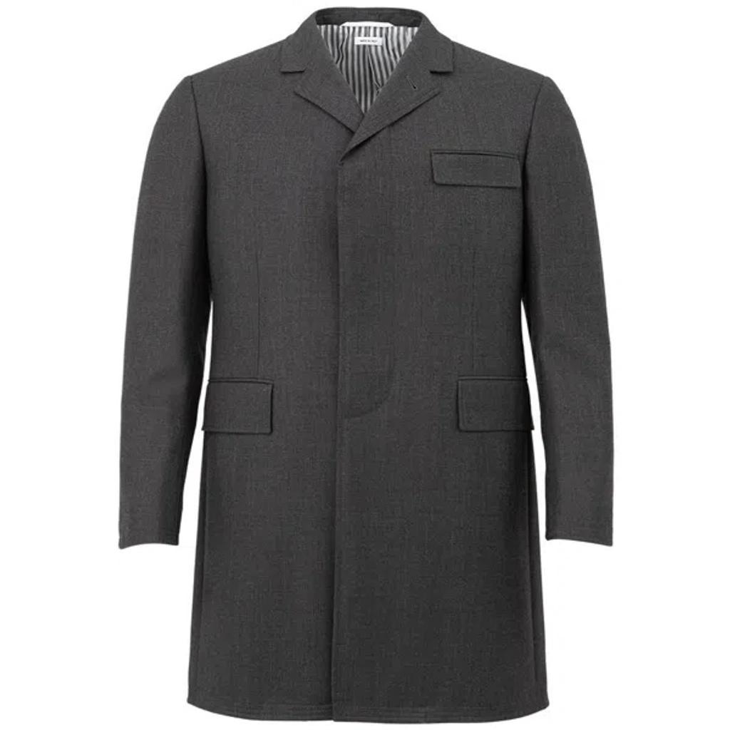 Classic Gray Wool Men's Jacket Product Image