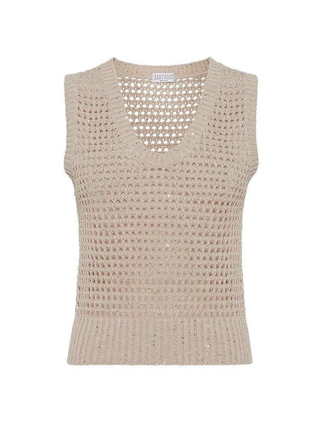 Brunello Cucinelli Dazzling Net Sweater Vest Product Image