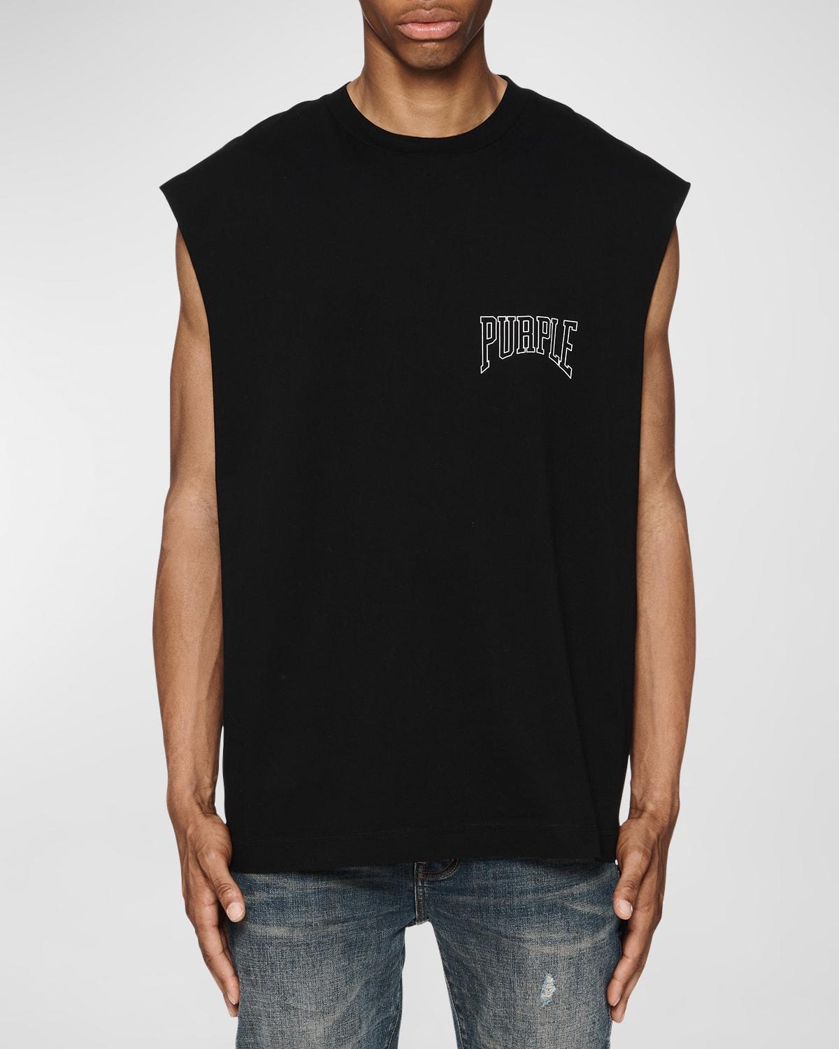 Mens Oversized Cutoff Graphic T-Shirt Product Image