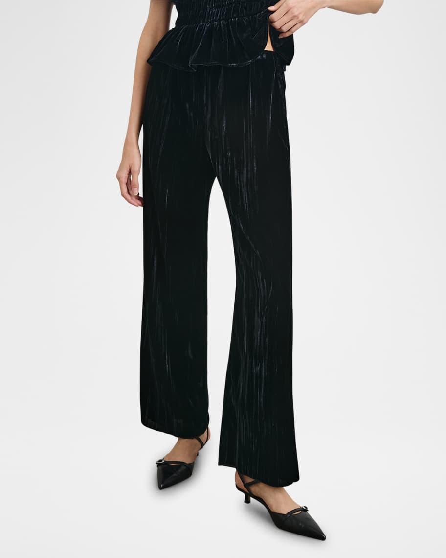 Brissa Velvet Flare Pants Product Image