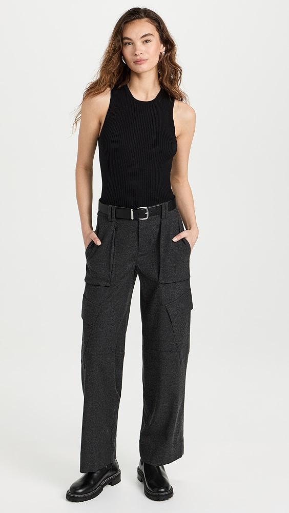 Vince Ribbed High Neck Tank | Shopbop Product Image