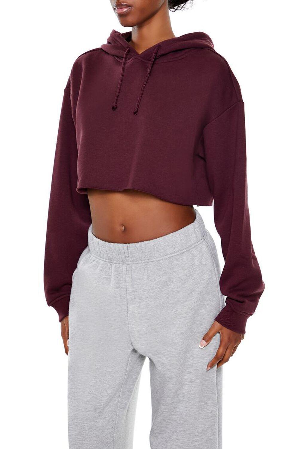 Cropped Fleece Hoodie | Forever 21 Product Image