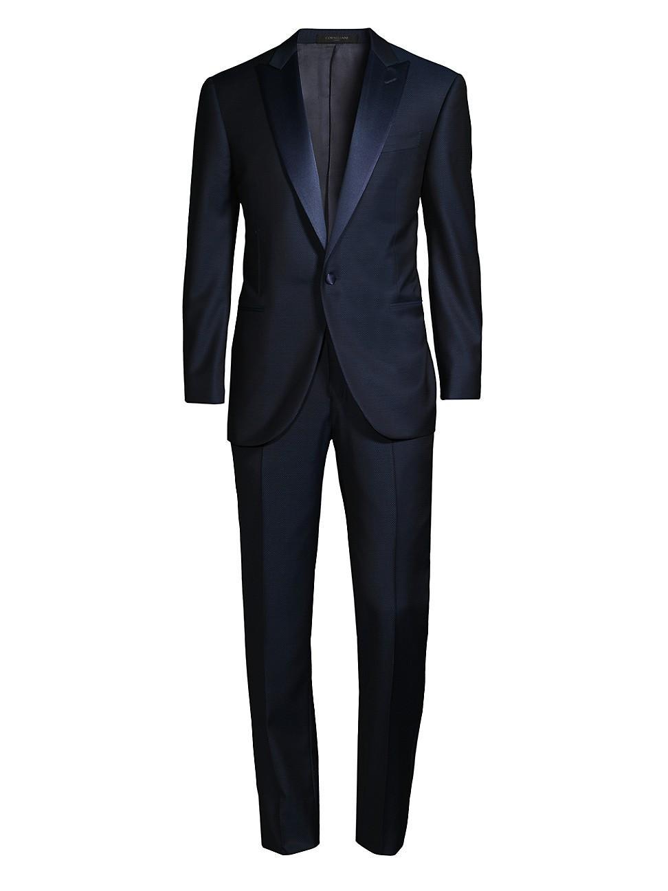 Mens Textured Wool Tuxedo Product Image