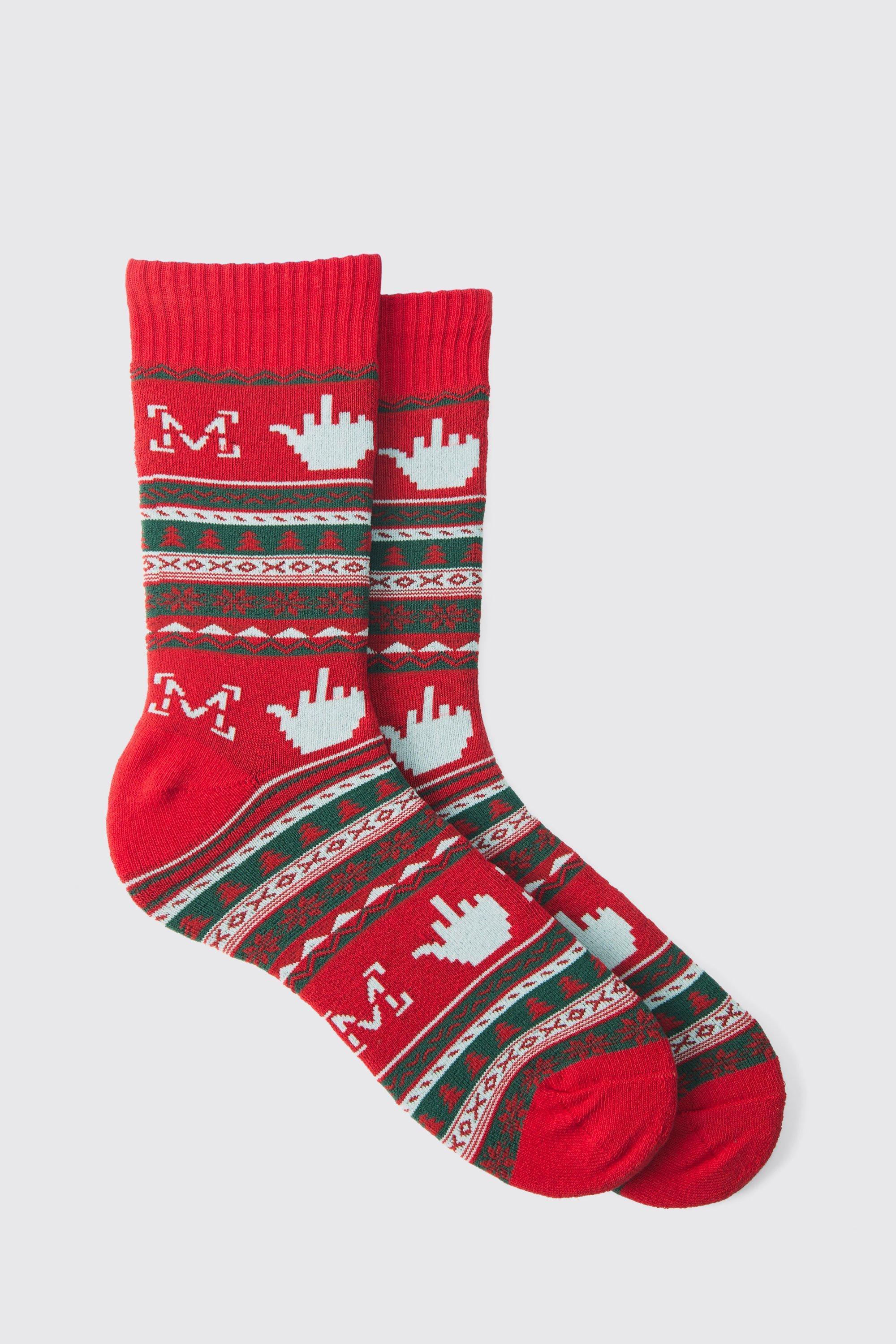 Christmas Socks | boohooMAN USA Product Image