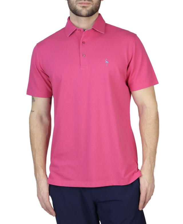 Tailorbyrd Mens Pique Polo Shirt with Multi Gingham Trim Product Image