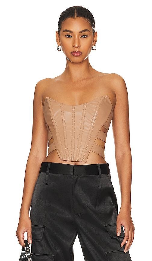 Corlie Faux Leather Top Product Image