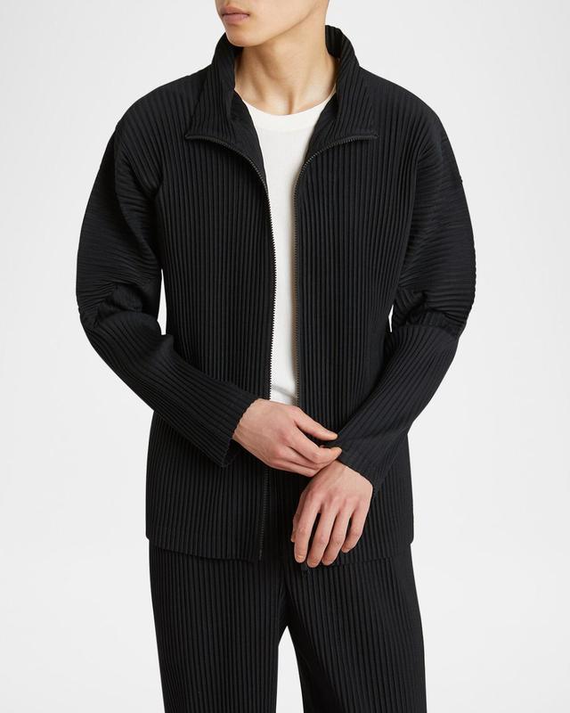 Men's Pleated Full-Zip Jacket Product Image