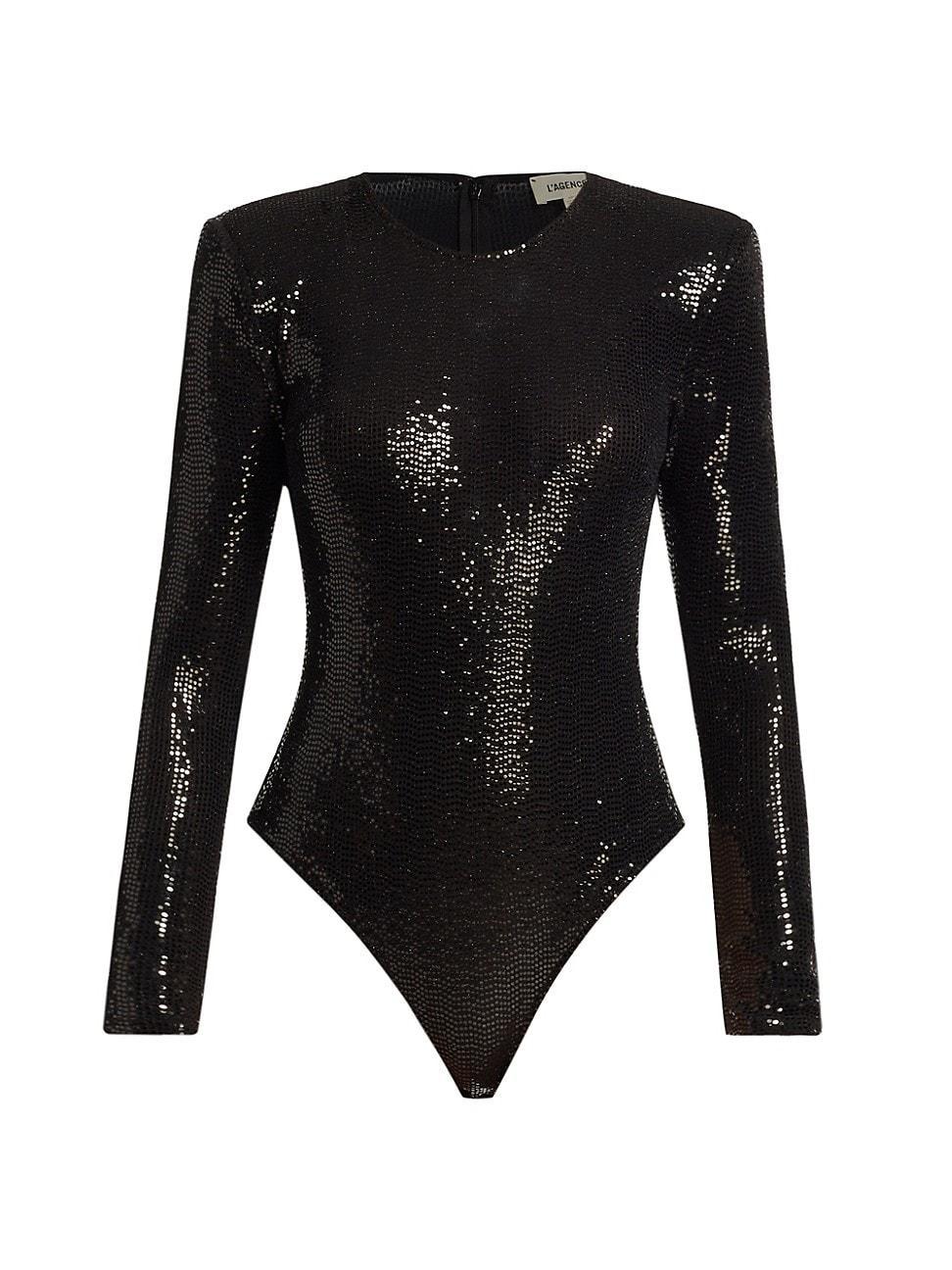 Womens Trista Sequined Bodysuit Product Image