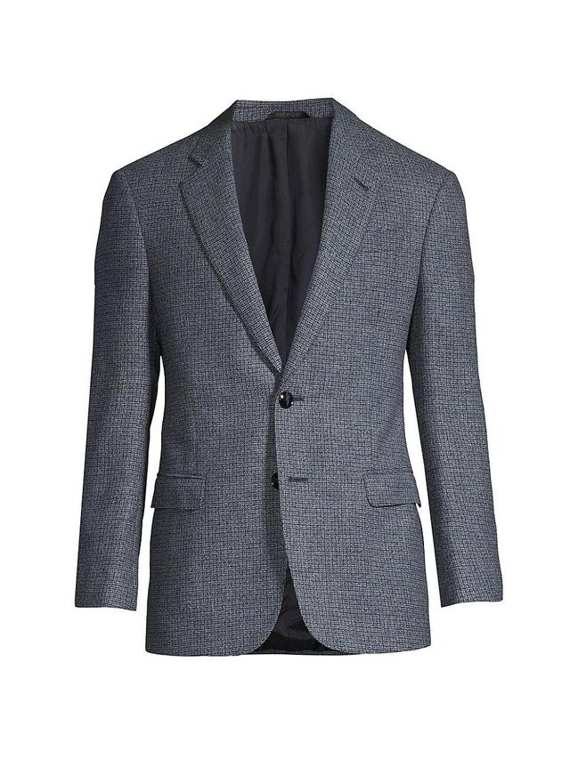 Mens Textured Plaid Wool-Cashmere Sport Coat Product Image