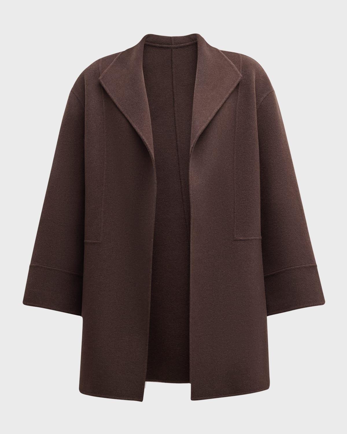 Open-Front Cashmere Car Coat Product Image