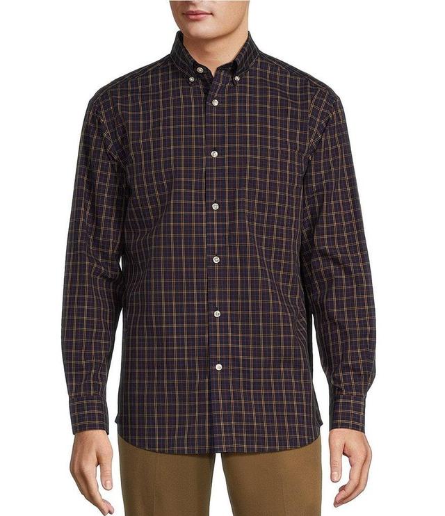 Gold Label Roundtree & Yorke Non-Iron Long Sleeve Medium Plaid Sport Shirt Product Image