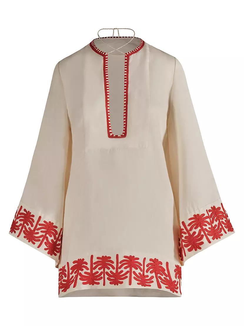 Ocean Clan Embroidered Tunic Minidress Product Image