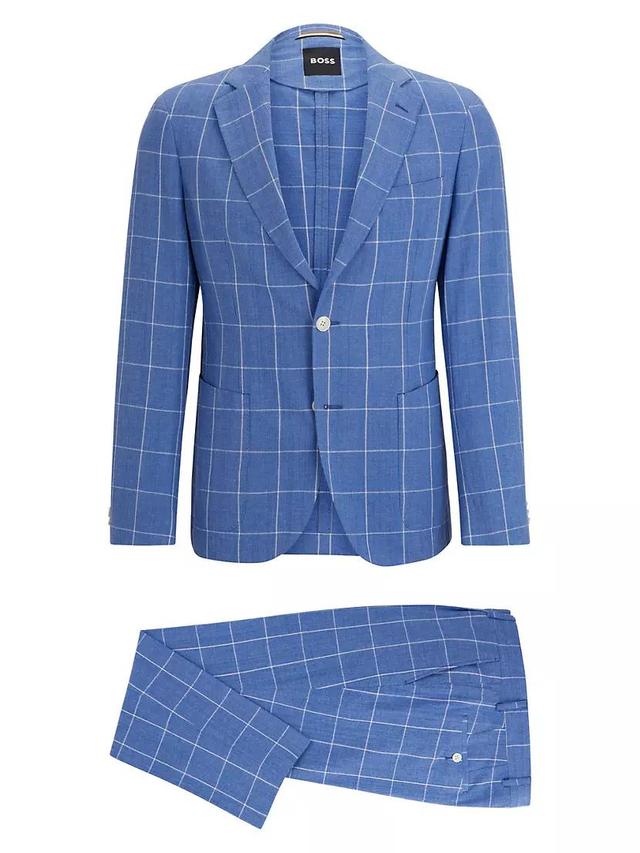 Slim Fit Two Piece Suit in Checked Material Product Image