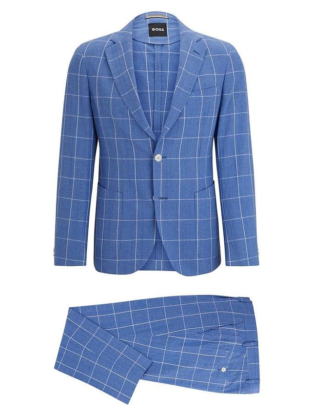 Mens Slim Fit Two Piece Suit in Checked Material Product Image