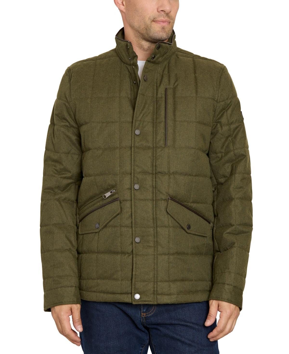 Sam Edelman Mens Wool Box Quilt Jacket Olive Product Image