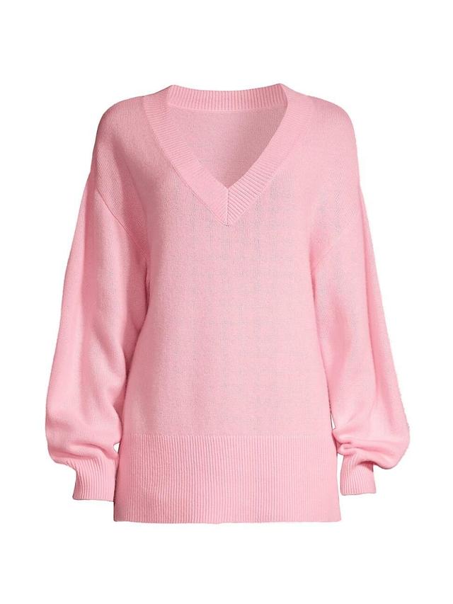 Womens V-Neck Cashmere & Wool-Blend Sweater Product Image