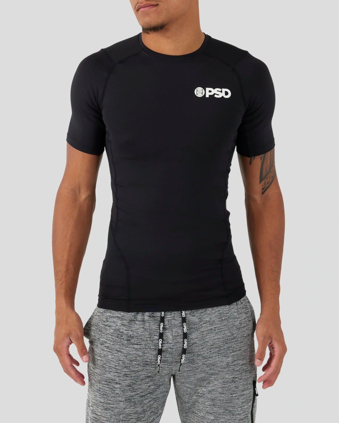 Compression Tee Short Sleeve - Black Male Product Image