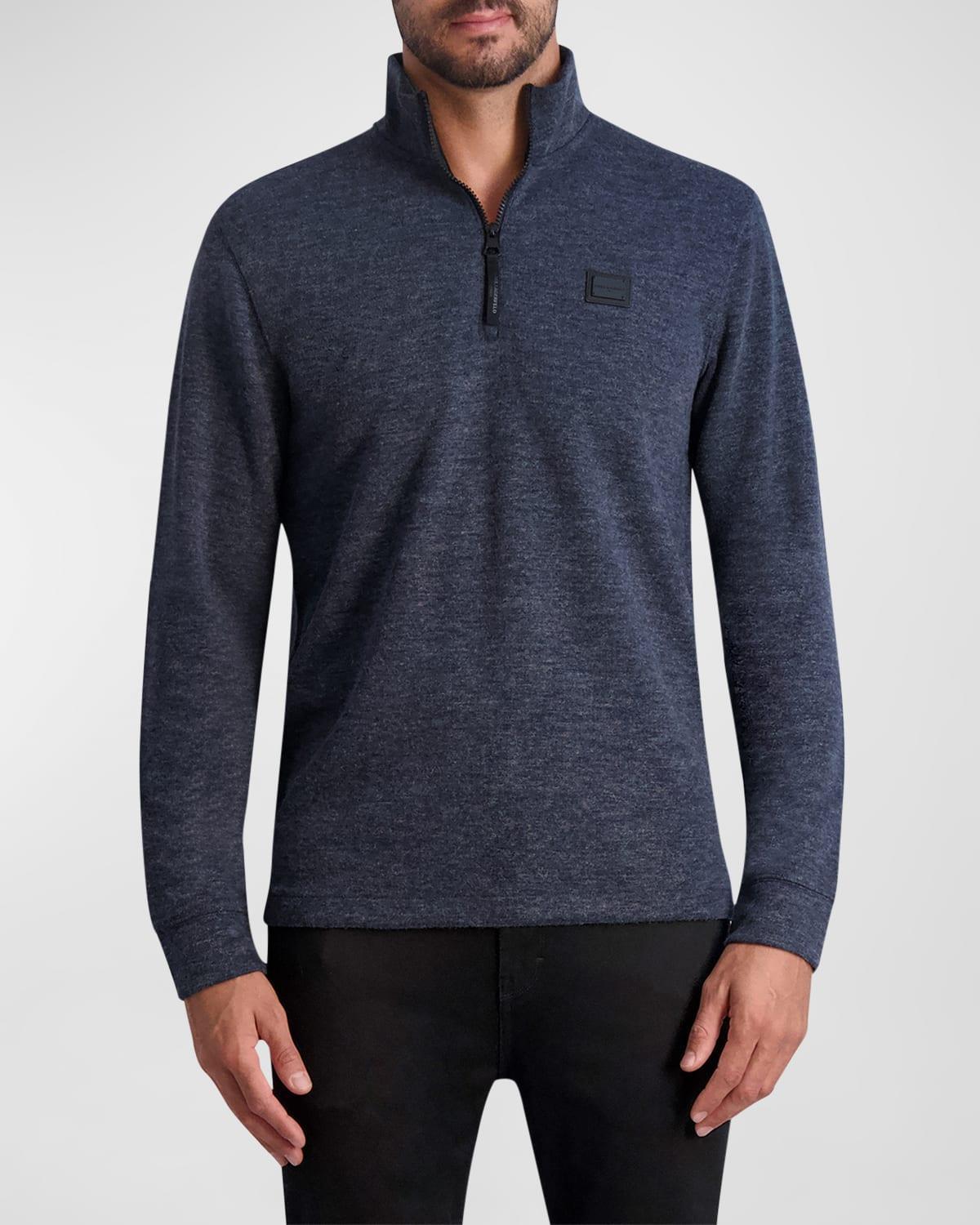 Karl Lagerfeld Paris Brushed Quarter Zip Knit Pullover Product Image